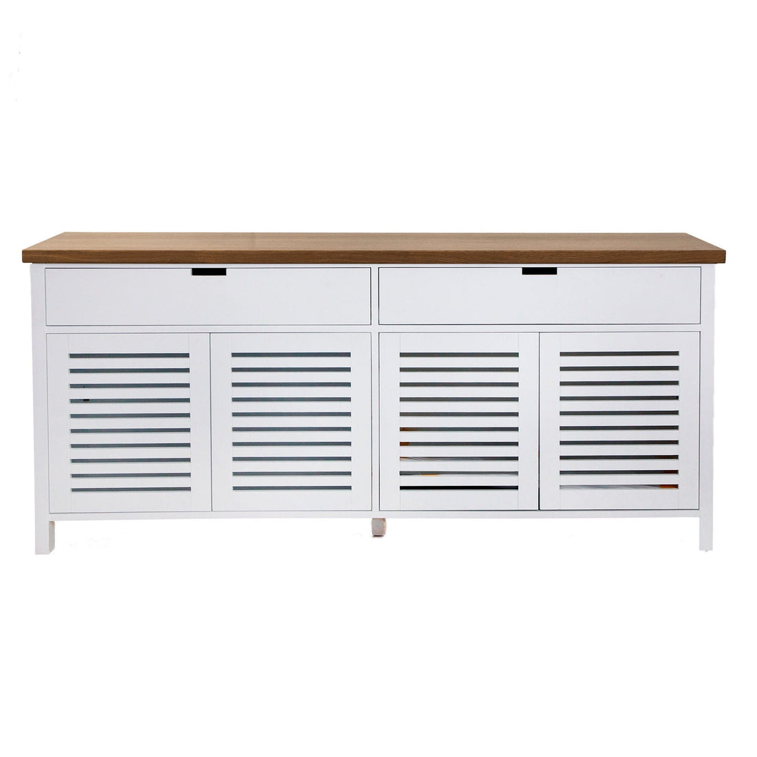 Newport Sideboard L2000mm Living Furniture Beachwood Designs White & Weathered Oak