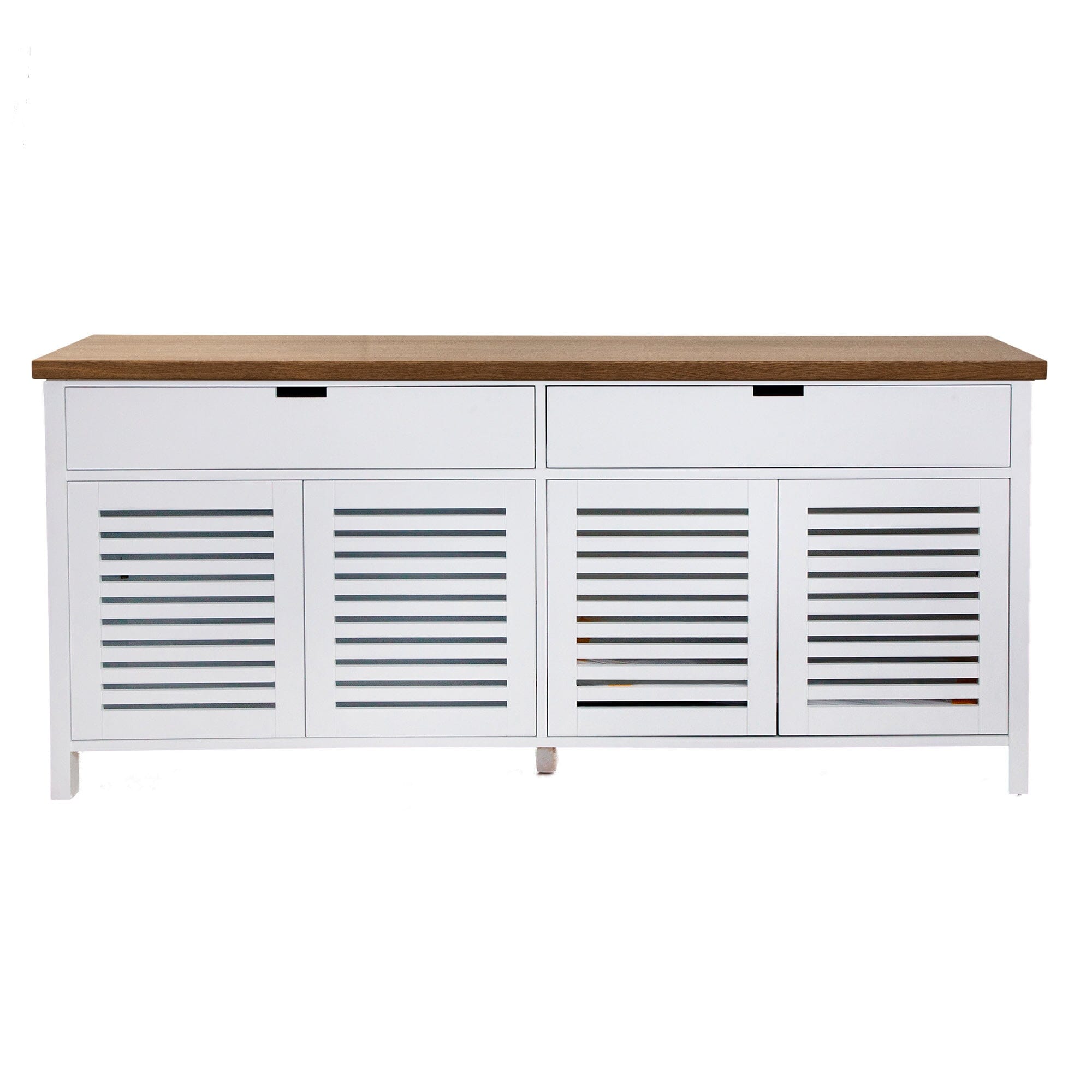 Newport Sideboard L2000mm Living Furniture Beachwood Designs White &amp; Weathered Oak 