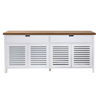 Newport Sideboard L2000mm Living Furniture Beachwood Designs White &amp; Weathered Oak 