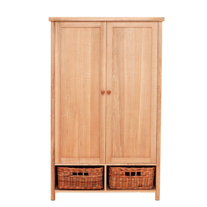 Newport Wardrobe &amp; Baskets Bedroom Furniture Beachwood Designs Limed Ash 