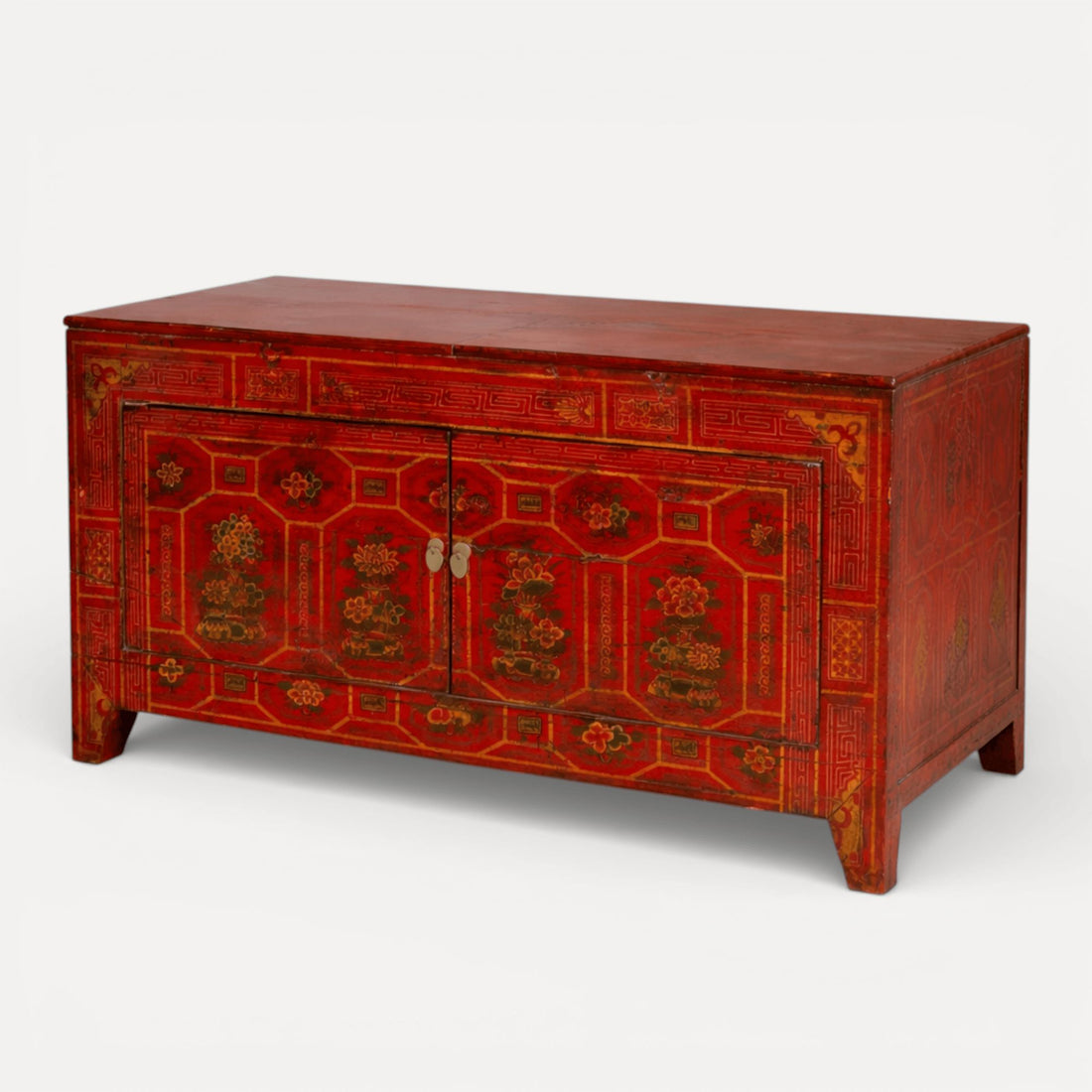 One-Off Elm Antique Red Sideboard L1530mm Living Furniture Beachwood Designs 
