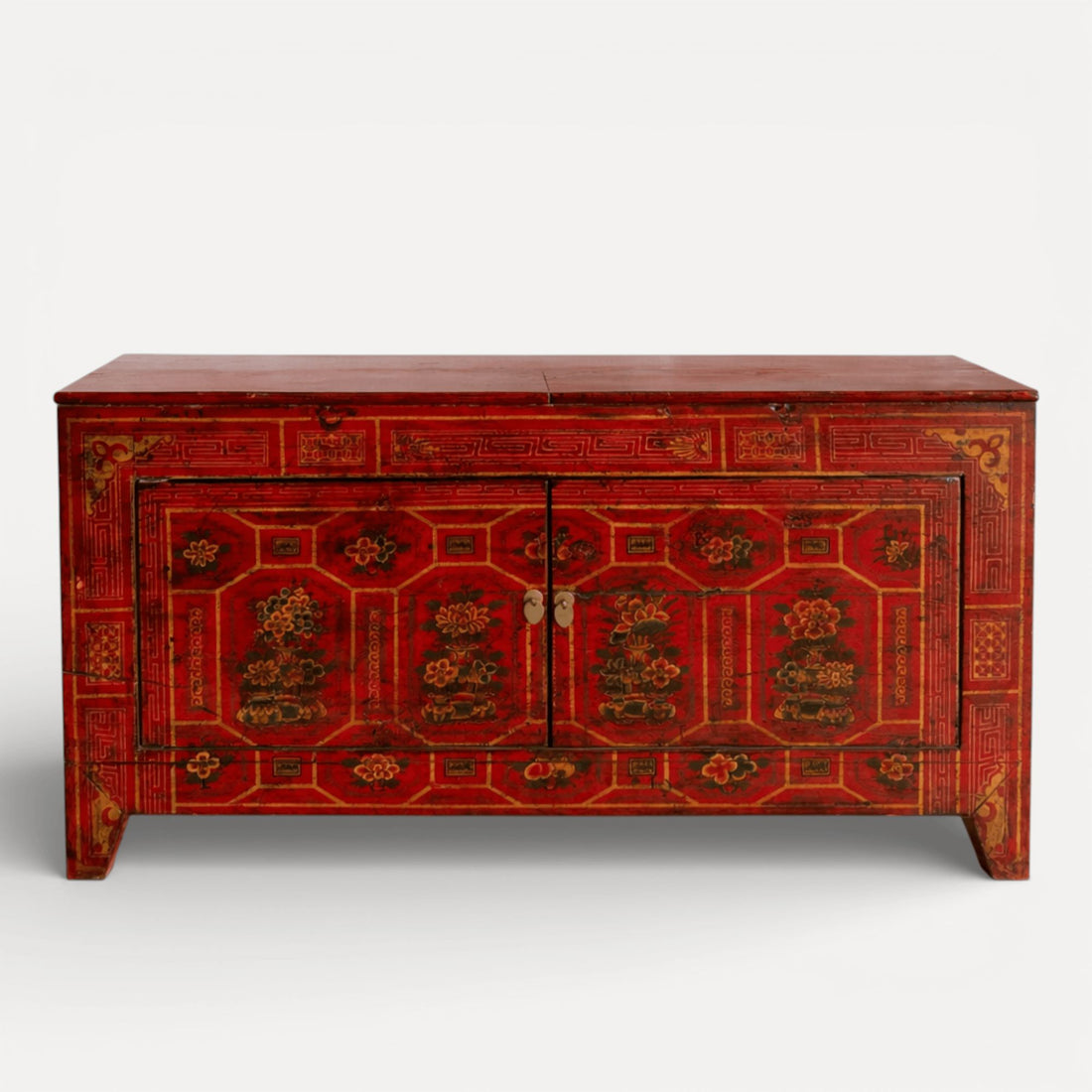 One-Off Elm Antique Red Sideboard L1530mm Living Furniture Beachwood Designs 