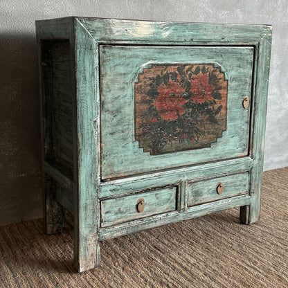 One-Off Elm Blue Distressed Sideboard L850mm Living Furniture Beachwood Designs 