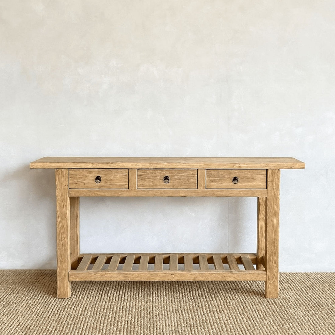 Overhang Elm Console L1600mm - Natural Living Furniture Beachwood Designs 