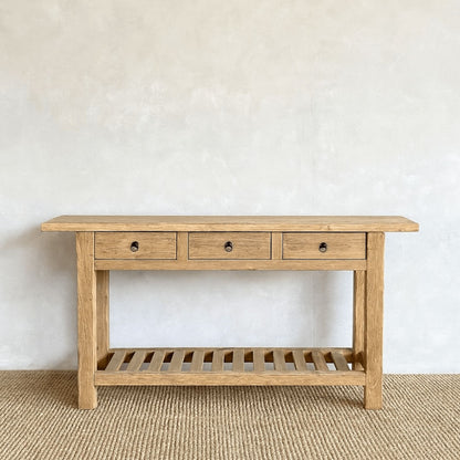 Overhang Elm Console L1600mm - Natural Living Furniture Beachwood Designs 