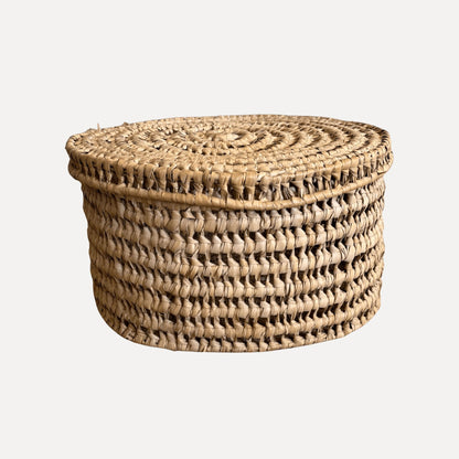 Oversized Hand-Woven Basket with Lid Beachwood Designs 