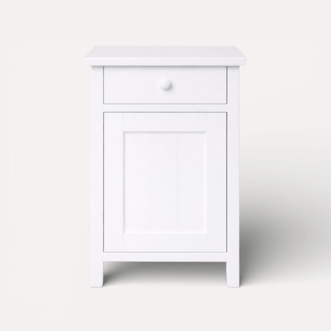 Pacific Bedside 500L - 1 Dawer + Door Bedroom Furniture Beachwood Designs Avalon White