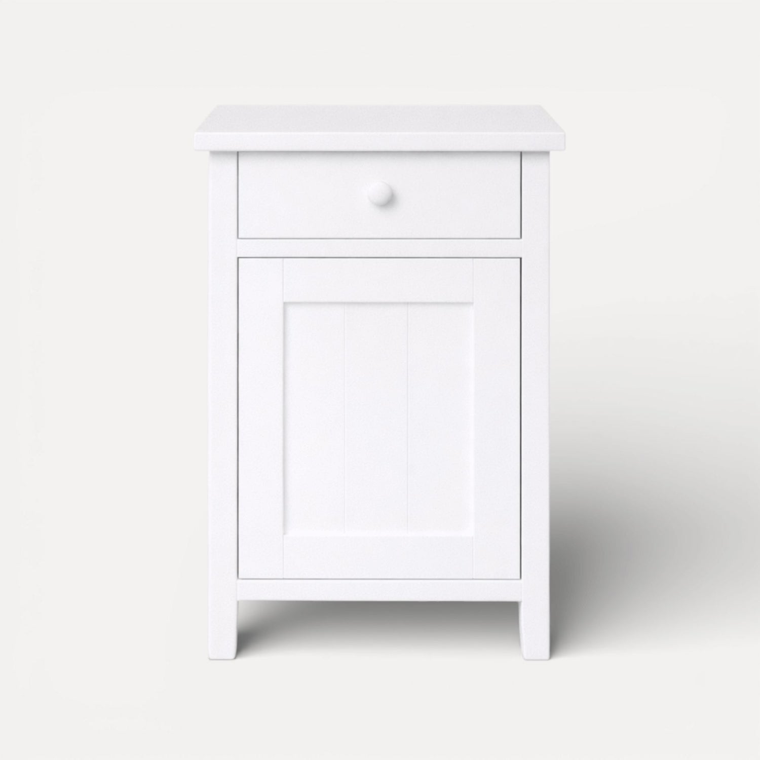 Pacific Bedside 500L - 1 Dawer + Door Bedroom Furniture Beachwood Designs Avalon White 