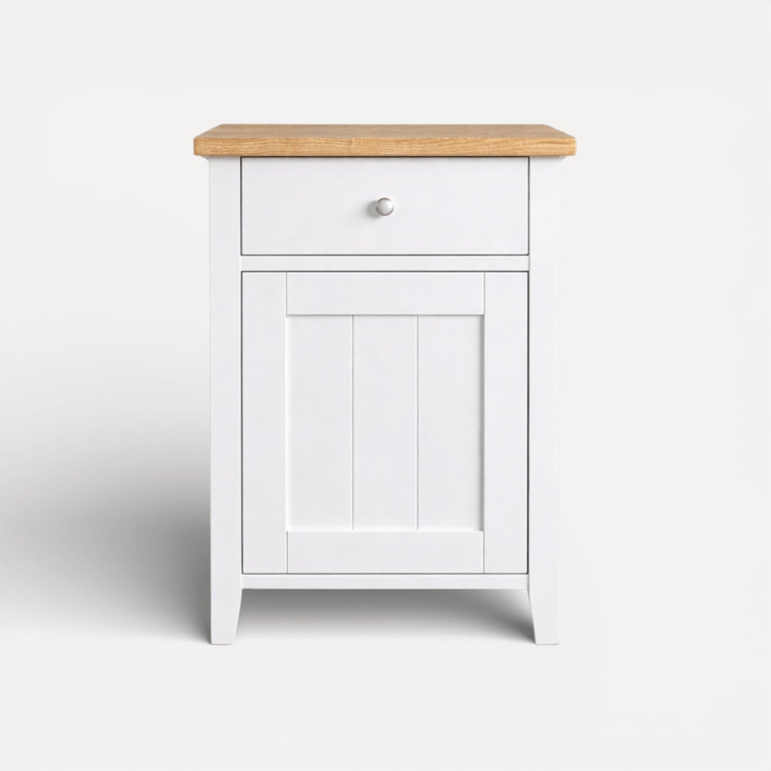 Pacific Bedside 500L - 1 Dawer + Door Bedroom Furniture Beachwood Designs Avalon White &amp; Limed Ash 