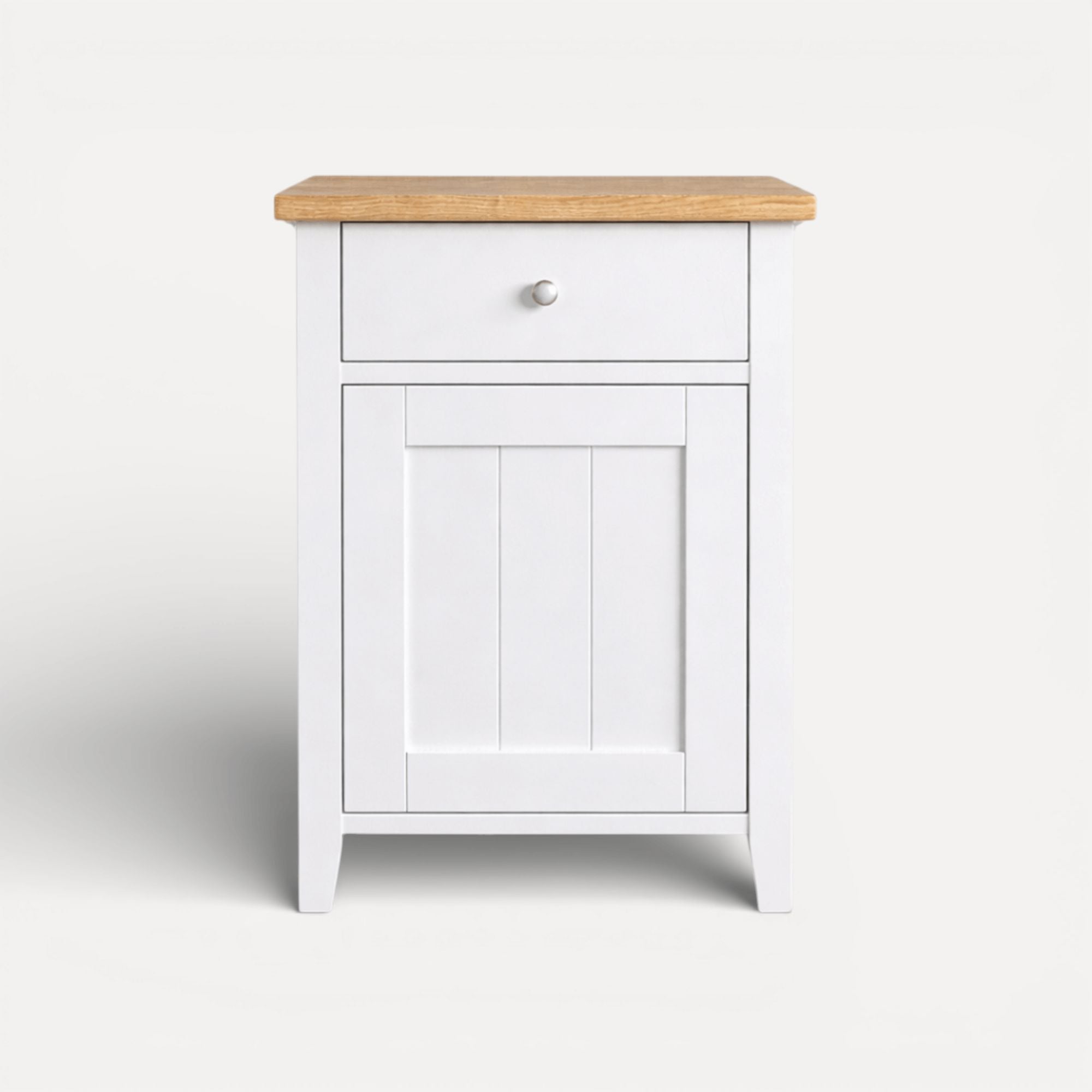 Pacific Bedside 500L - 1 Dawer + Door Bedroom Furniture Beachwood Designs Avalon White &amp; Limed Ash 