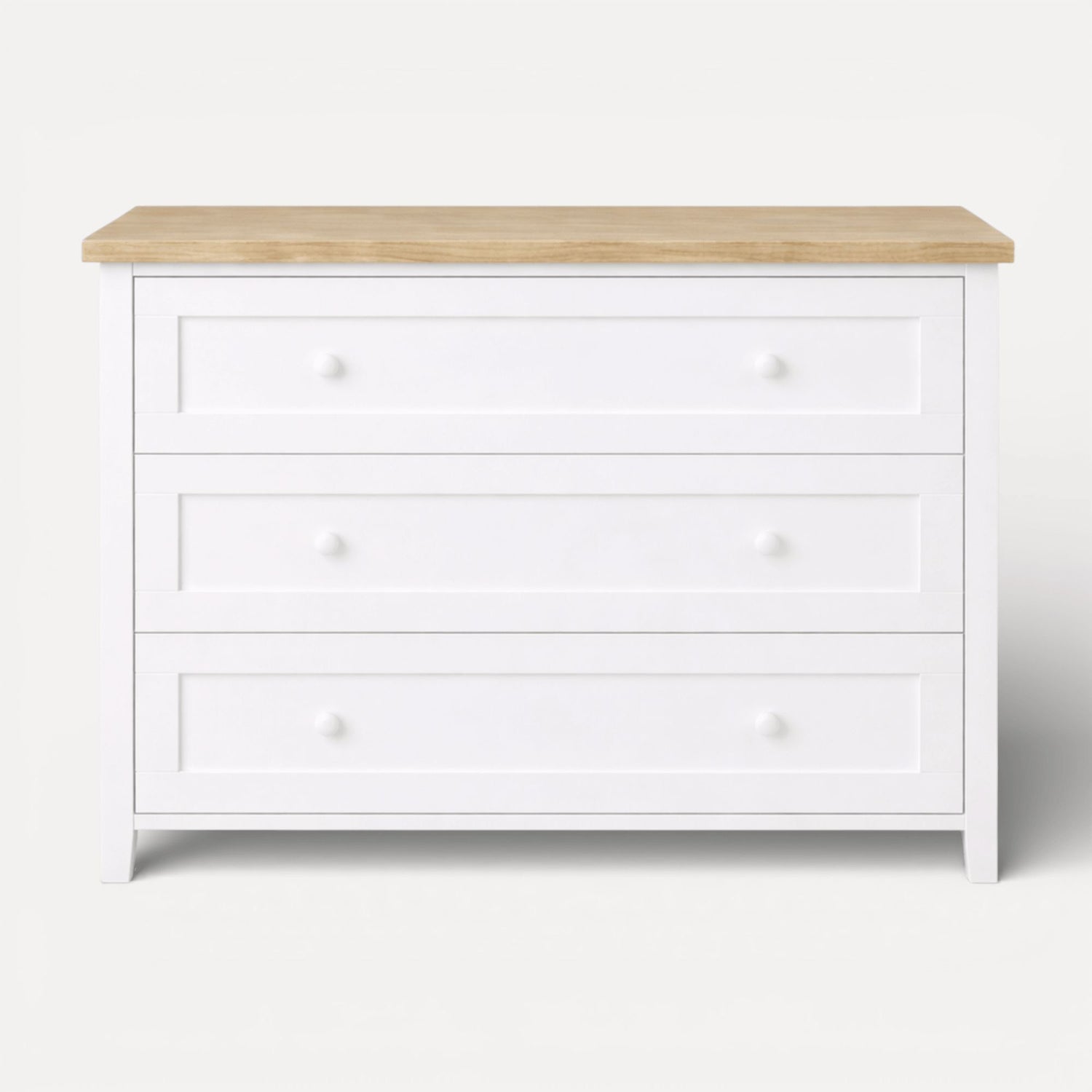 Pacific Chest of Drawers L1200mm Bedroom Furniture Beachwood Designs White &amp; Limed Ash 