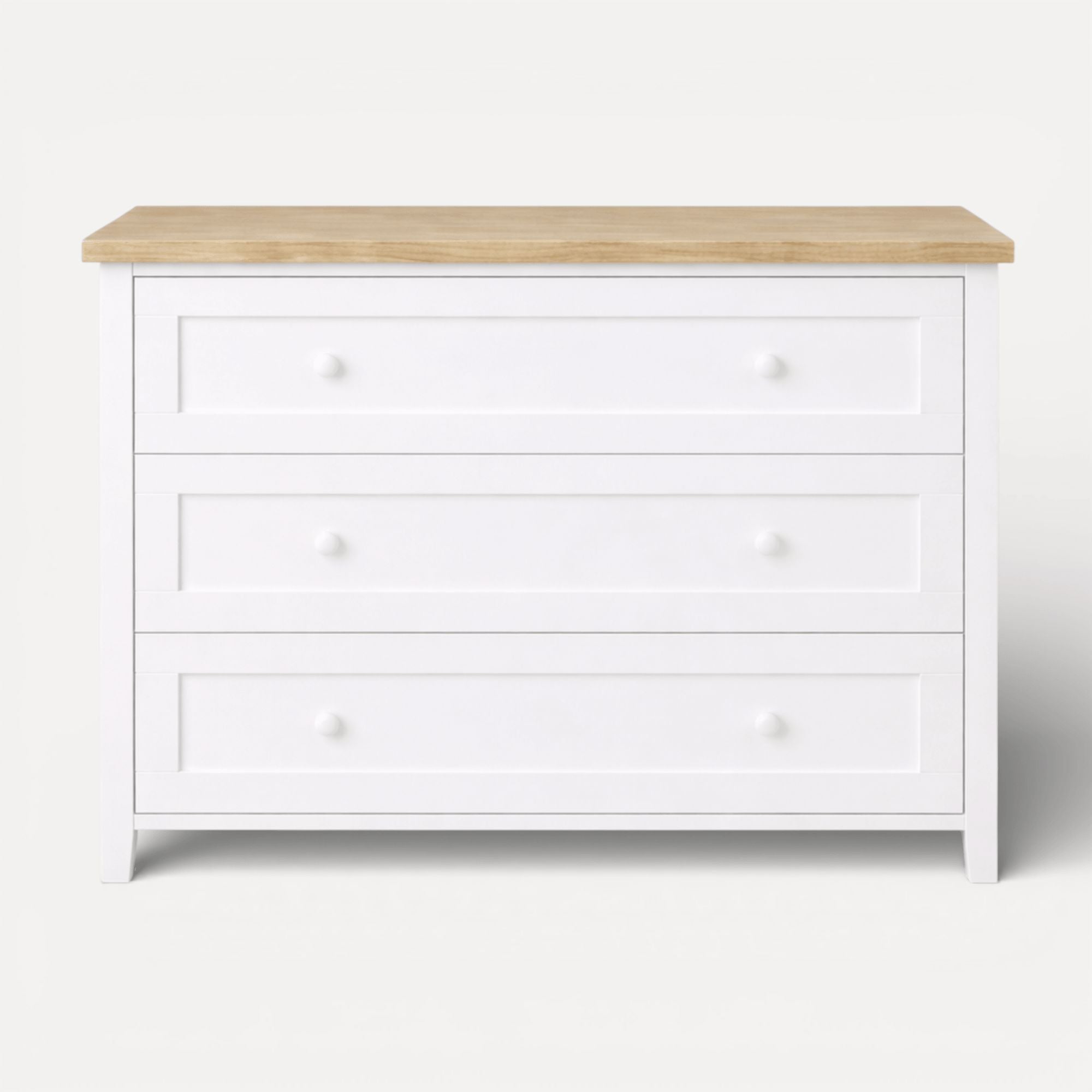 Pacific Chest of Drawers L1200mm Bedroom Furniture Beachwood Designs White &amp; Limed Ash 