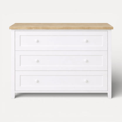 Pacific Chest of Drawers L1200mm Bedroom Furniture Beachwood Designs White &amp; Limed Ash 