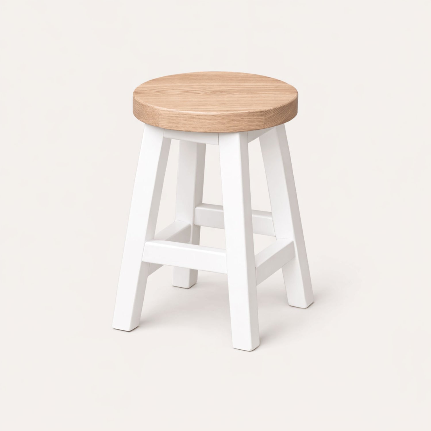 Pacific Stool - White &amp; Limed Ash Dining Furniture Beachwood Designs 