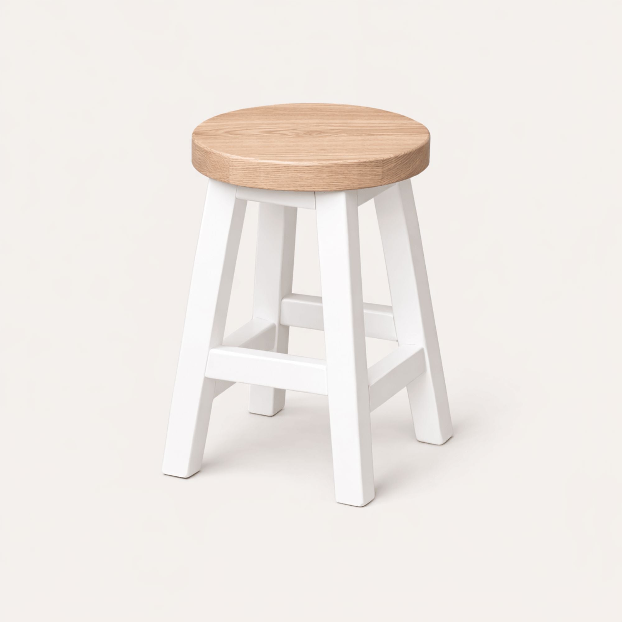 Pacific Stool - White &amp; Limed Ash Dining Furniture Beachwood Designs 