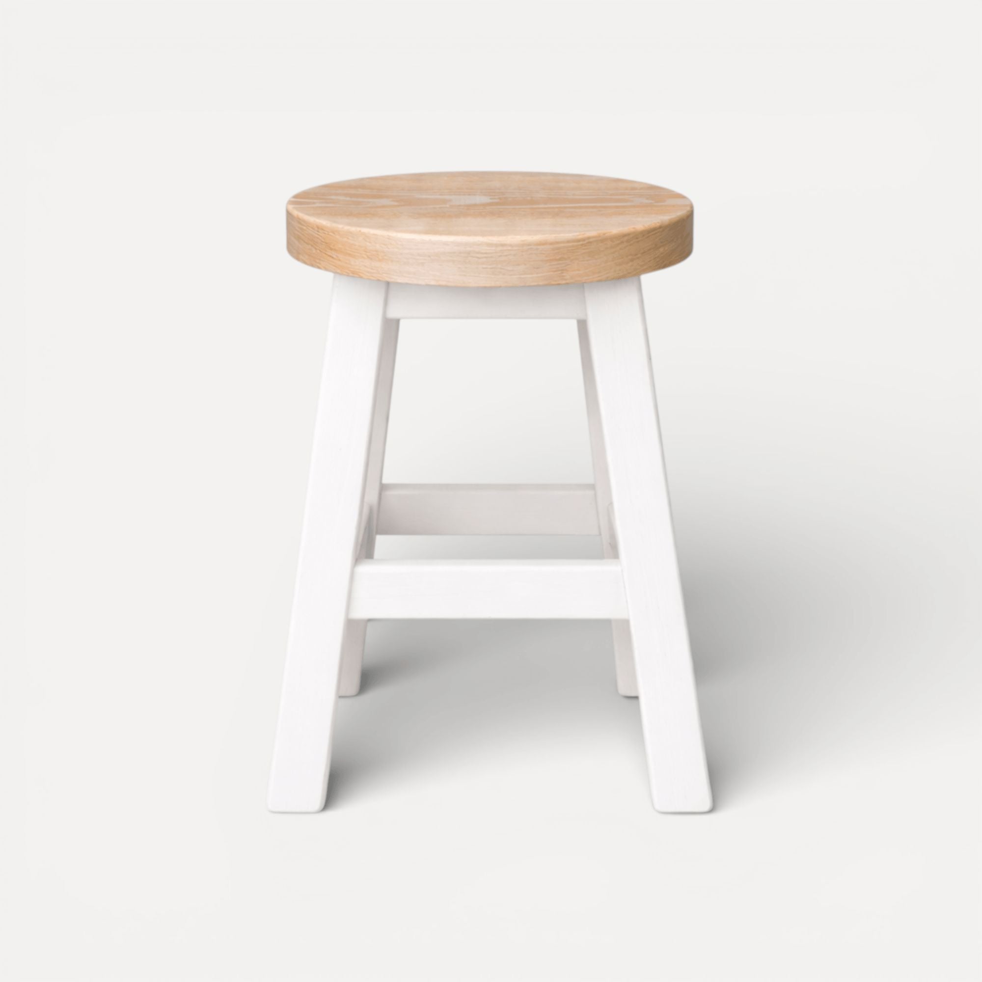 Pacific Stool - White &amp; Limed Ash Dining Furniture Beachwood Designs 