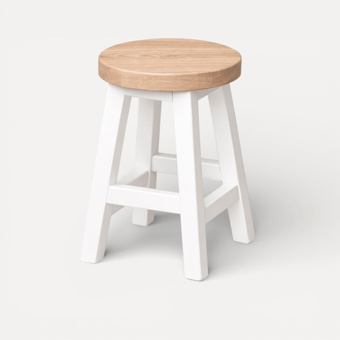 Pacific Stool - White &amp; Limed Ash Dining Furniture Beachwood Designs 
