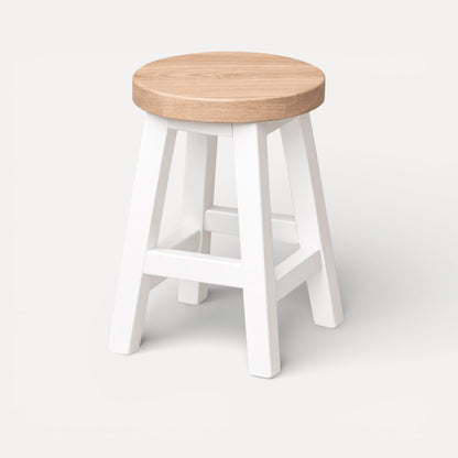 Pacific Stool - White &amp; Limed Ash Dining Furniture Beachwood Designs 