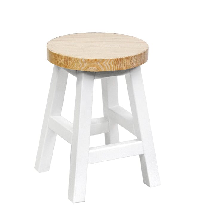 Pacific Stool - White &amp; Limed Ash Dining Furniture Beachwood Designs 