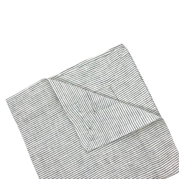 Pinstripe Linen Napkins (Set of 12) Homewares Beachwood Designs 