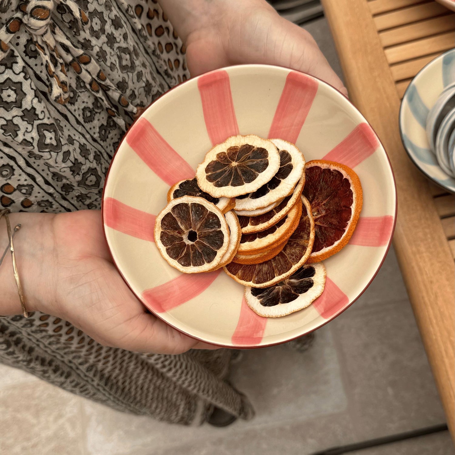 Portuguese Striped Ceramic Bowl Homewares Beachwood Designs 