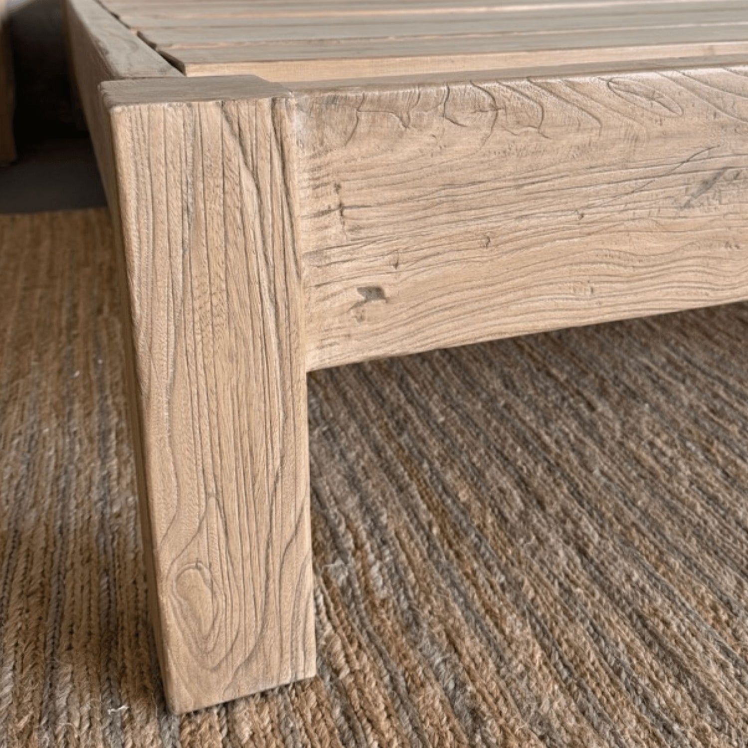 Reclaimed Elm Bed Base - King Bedroom Furniture Beachwood Designs 