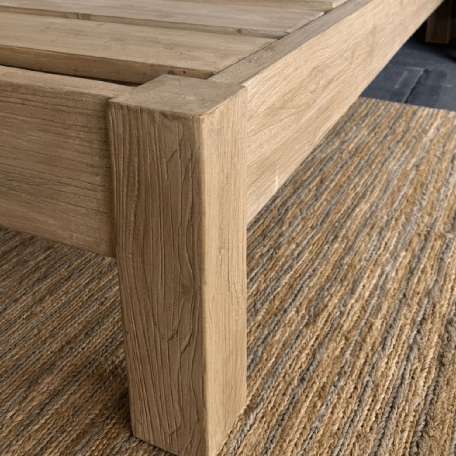 Reclaimed Elm Bed Base - Queen Bedroom Furniture Beachwood Designs 