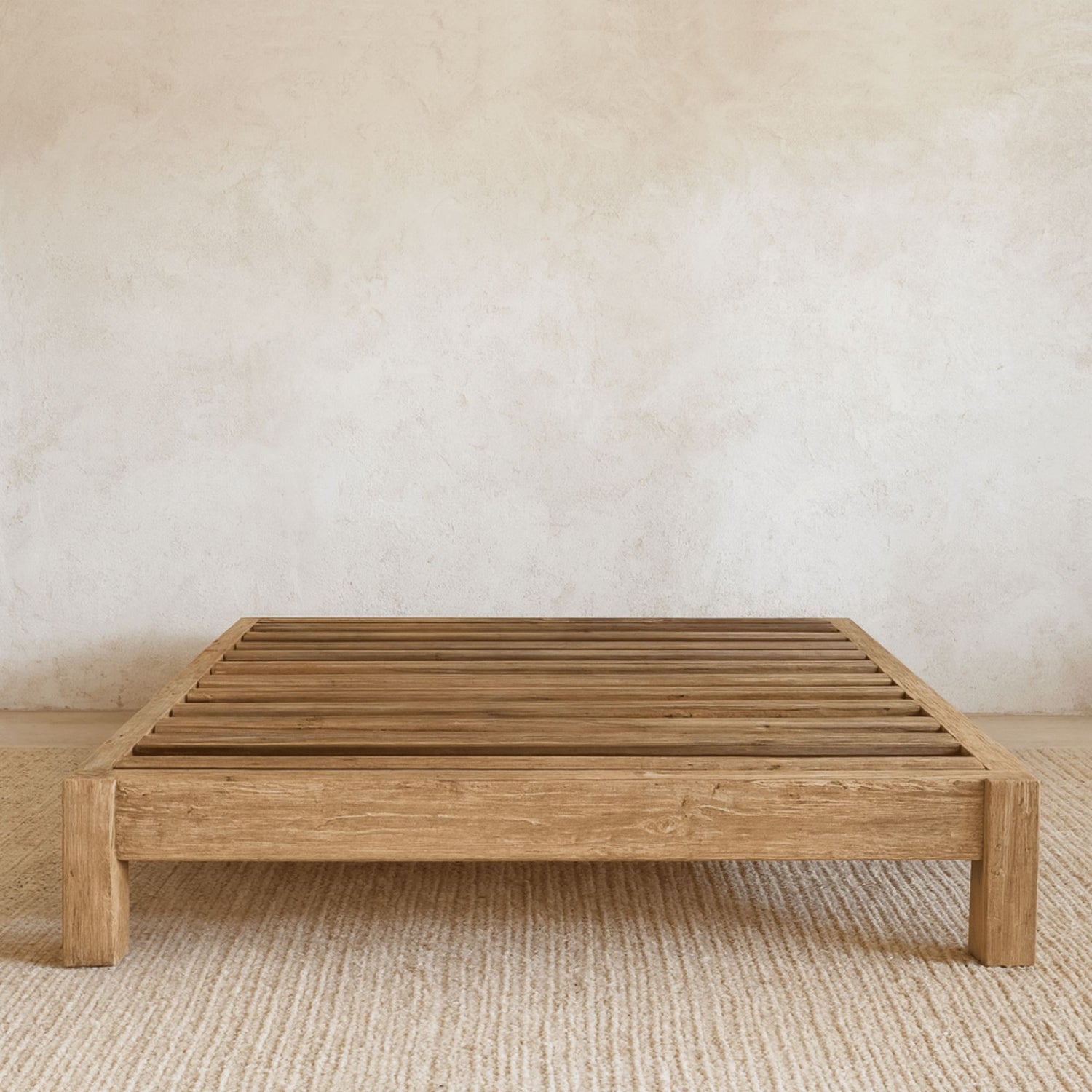 Reclaimed Elm Bed Base - Queen Bedroom Furniture Beachwood Designs 