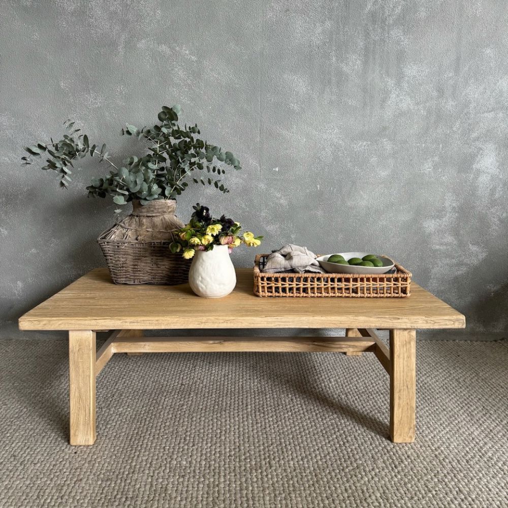 Reclaimed Elm Coffee Table Living Furniture Beachwood Designs 