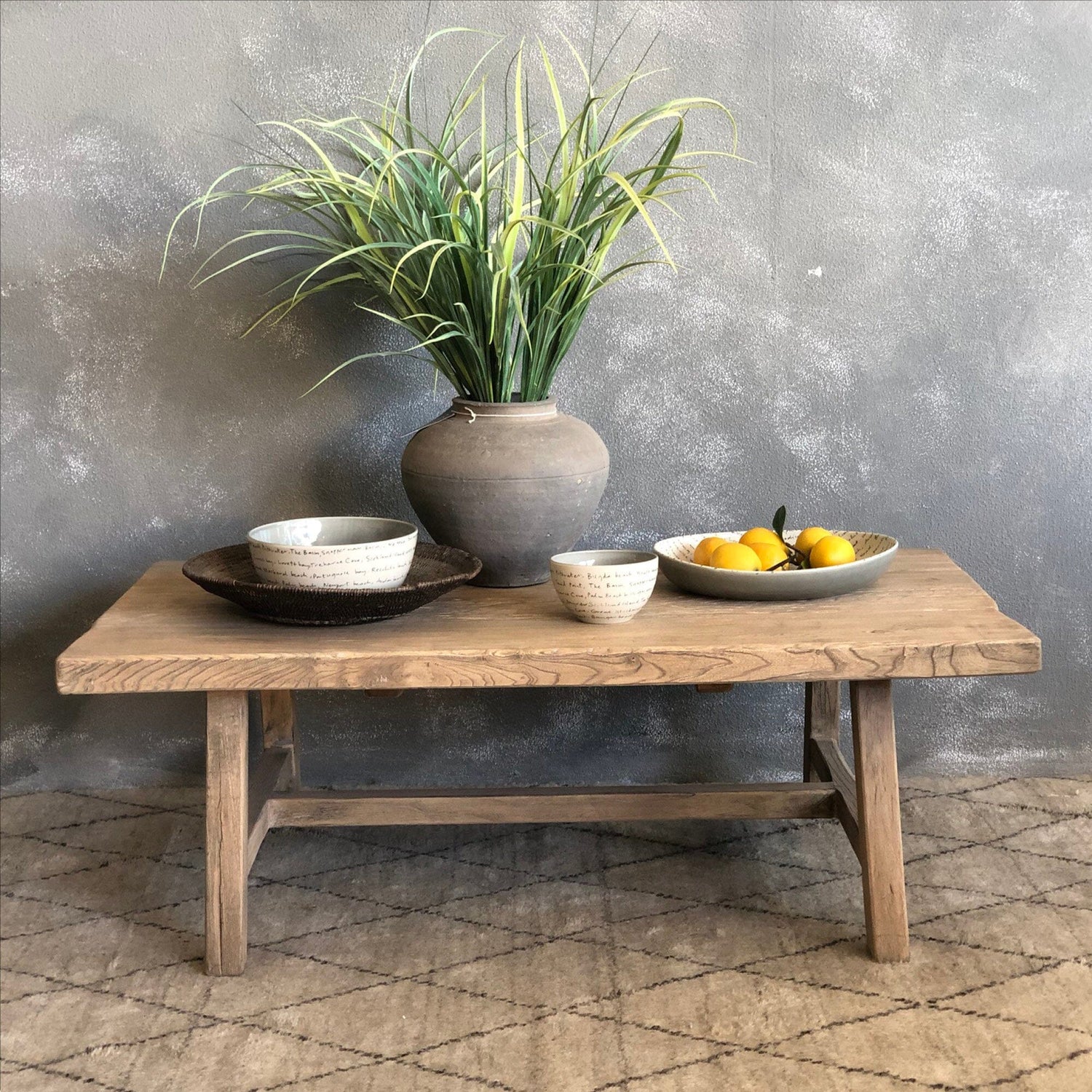 Reclaimed Elm Coffee Table Living Furniture Beachwood Designs 