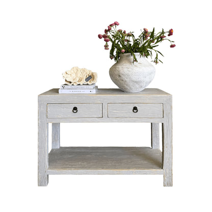 Reclaimed Elm Console L1000mm - Light Grey Living Furniture Beachwood Designs 