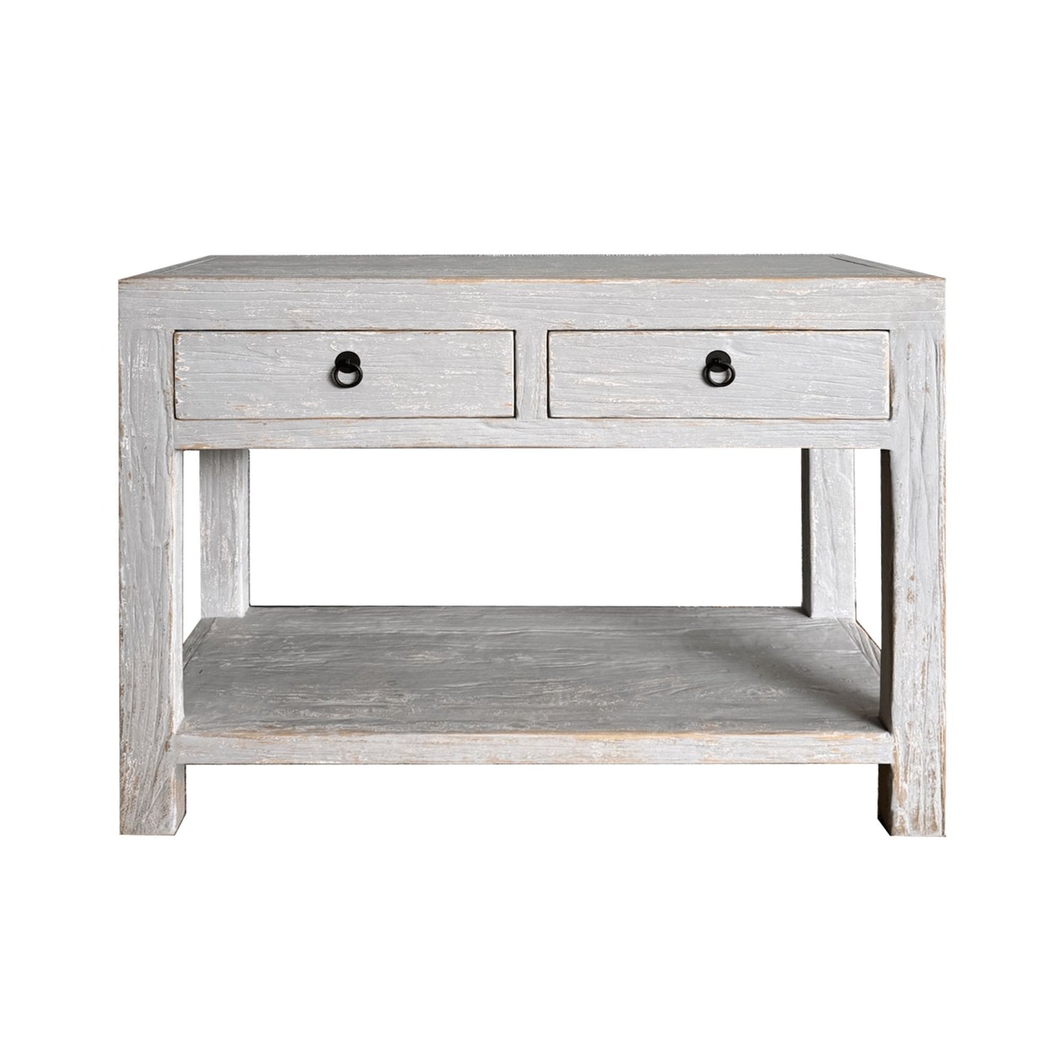Reclaimed Elm Console L1000mm - Light Grey Living Furniture Beachwood Designs 