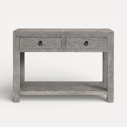 Reclaimed Elm Console L1000mm Living Furniture Beachwood Designs Painted Grey Elm 