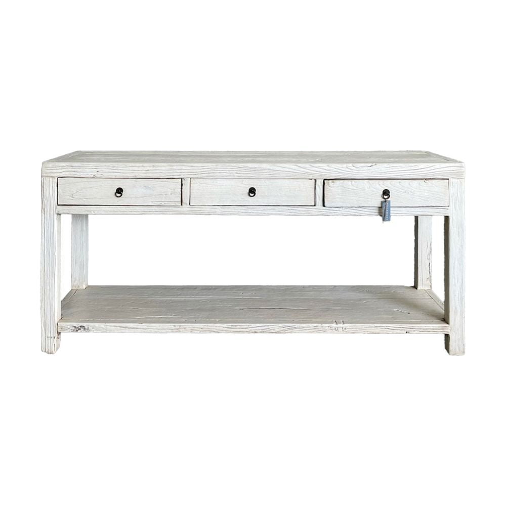 Reclaimed Elm Console L1800mm Living Furniture Beachwood Designs Painted White Elm 