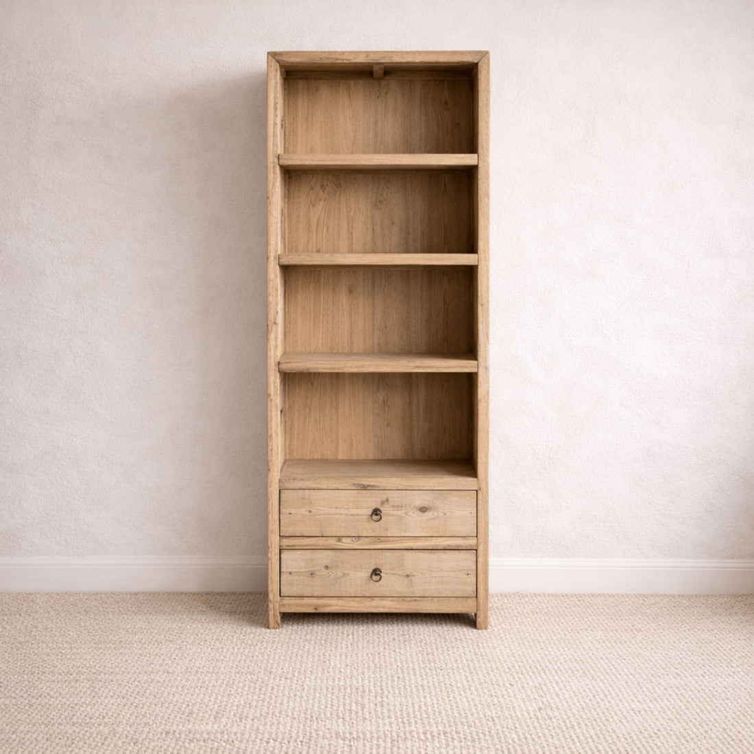Reclaimed Elm Open Shelf Office & Storage Furniture Beachwood Designs