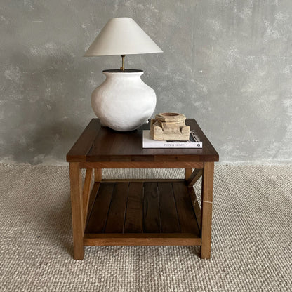 Reclaimed Hardwood Side Table Living Furniture Beachwood Designs 