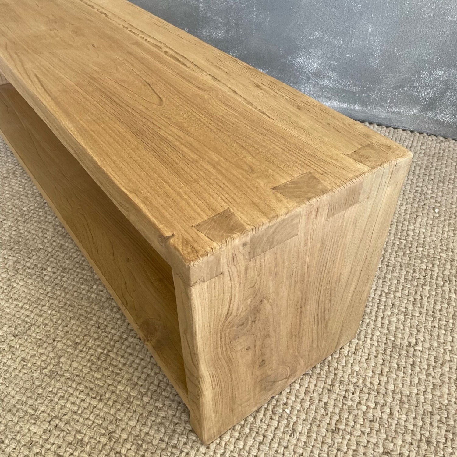 Reclaimed Pine Cubic Bench Seat Dining Furniture Beachwood Designs