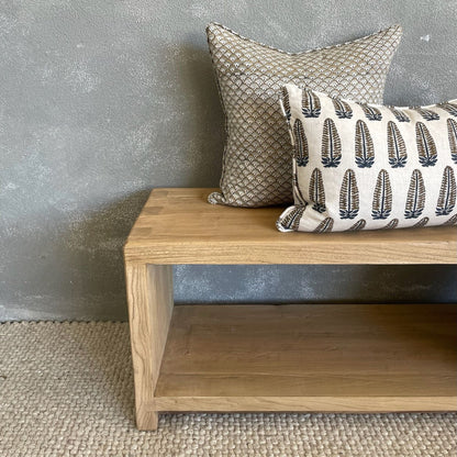 Reclaimed Pine Cubic Bench Seat Dining Furniture Beachwood Designs 