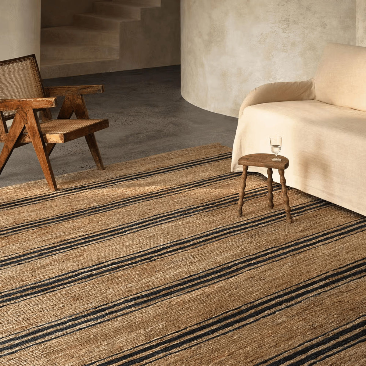 BEACHWOOD - Armadillo RIVER Rug | 100% Jute | Beachwood Designs