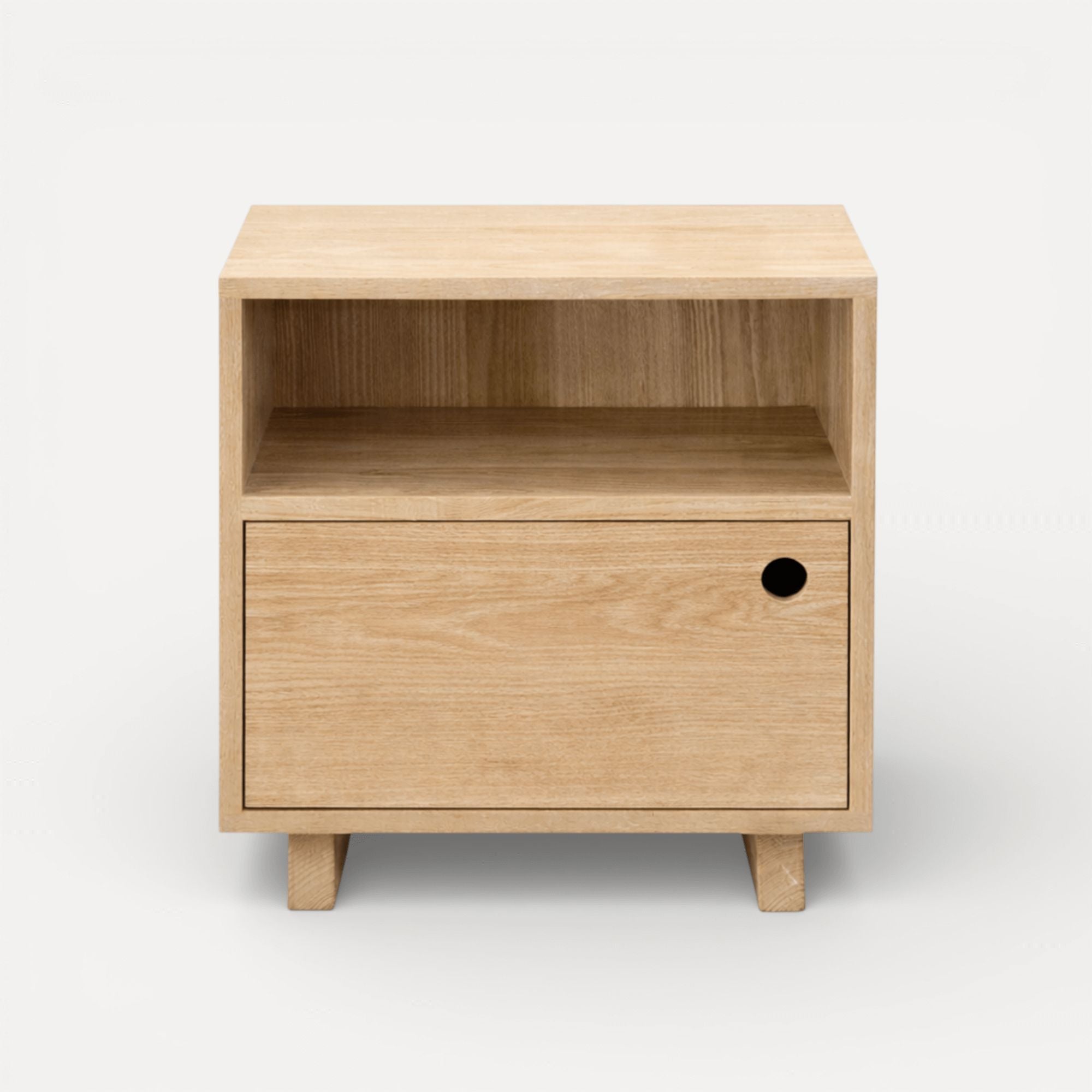 Romo Bedside L550mm Bedroom Furniture Beachwood Designs Limed Ash 