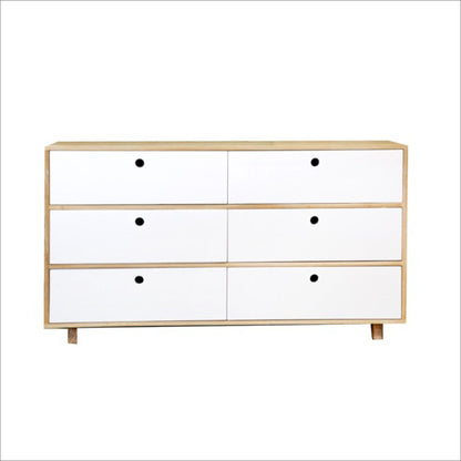 Romo Chest of Drawers L1600mm Bedroom Furniture Beachwood Designs Limed Ash Frame White Drwrs Drs