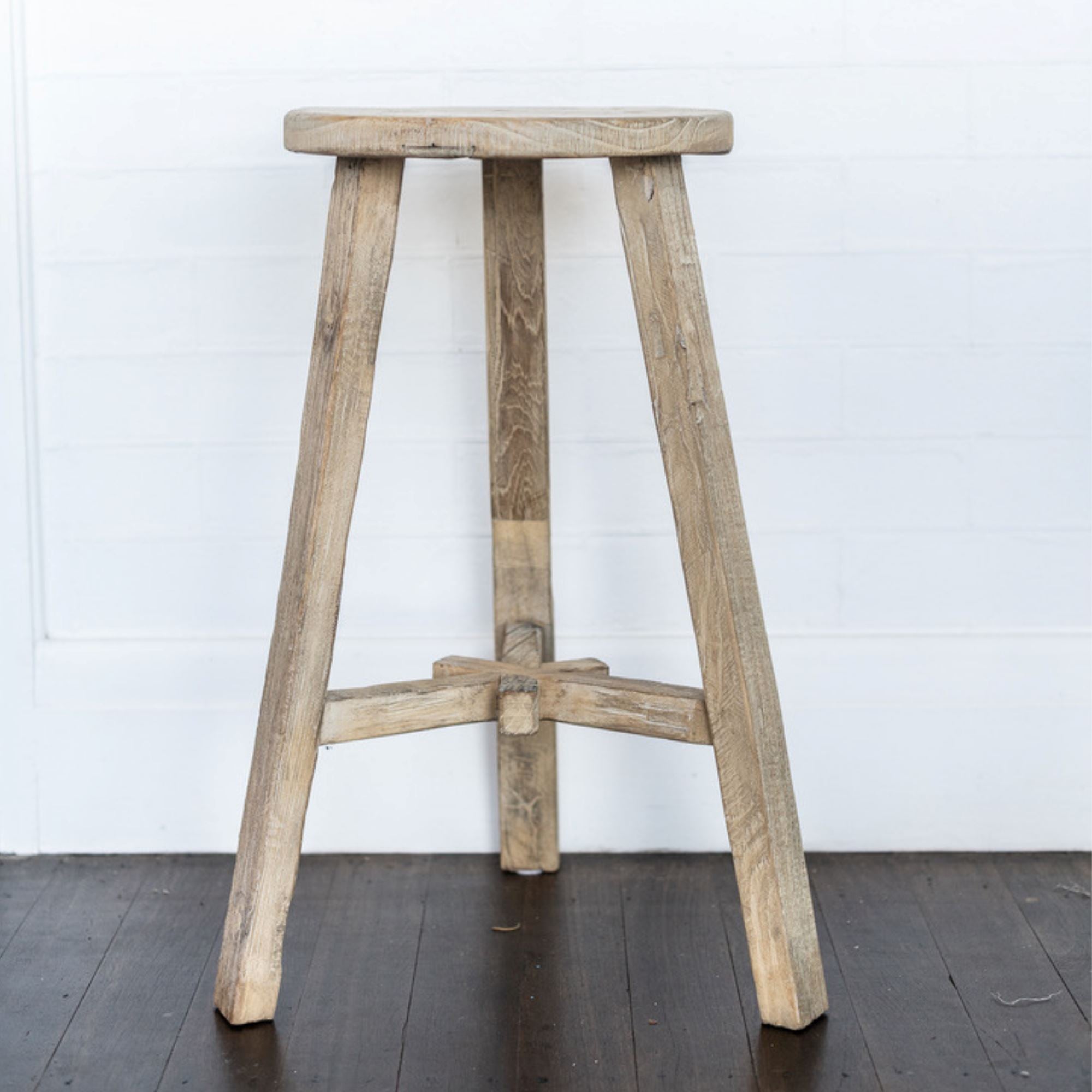 Round Elm Bar Stool Dining Furniture Beachwood Designs 