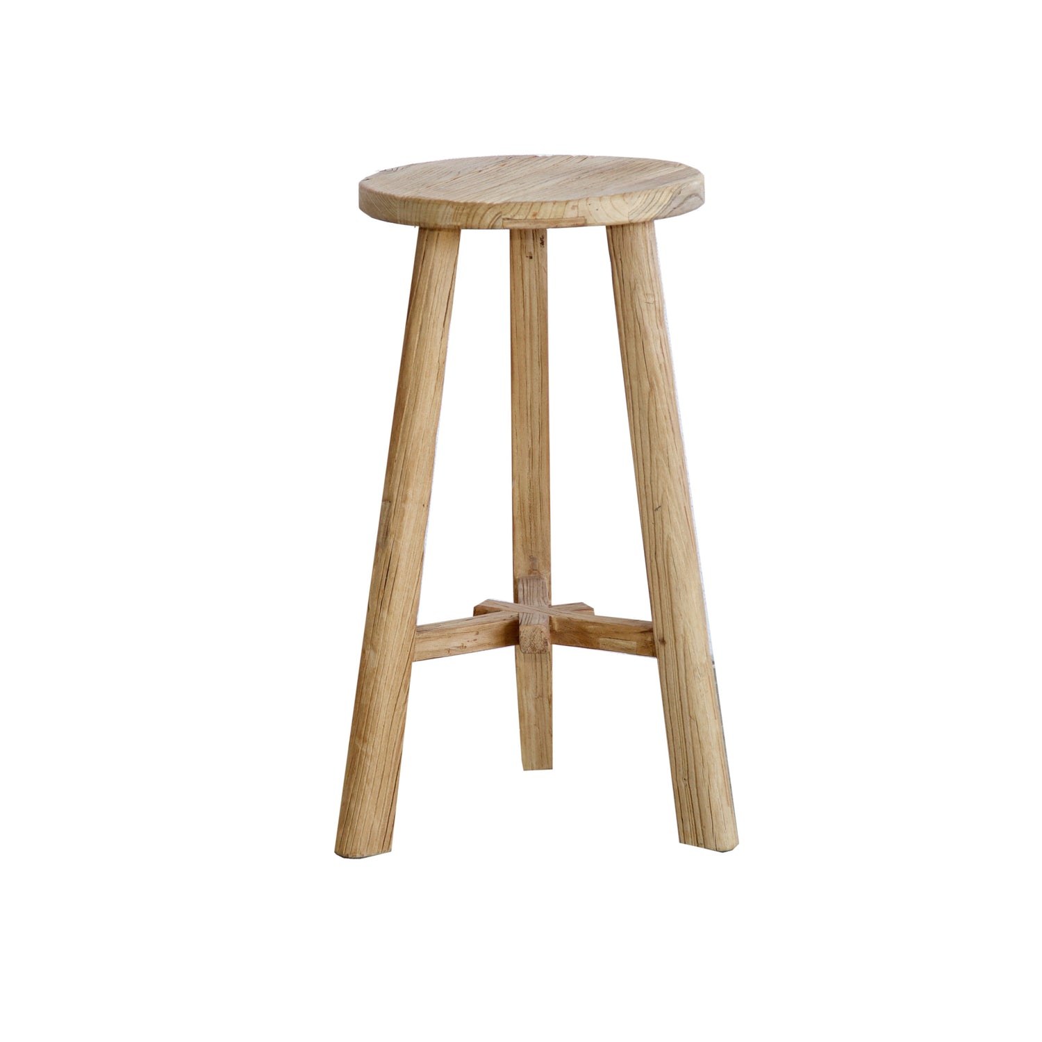 Round Elm Bar Stool Dining Furniture Beachwood Designs 