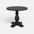 Round Elm Pedestal Dining Table D900mm - Black Dining Furniture Beachwood Designs 