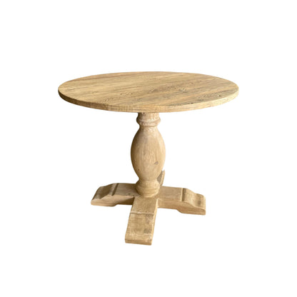 Round Elm Pedestal Dining Table D900mm - Natural Dining Furniture Beachwood Designs