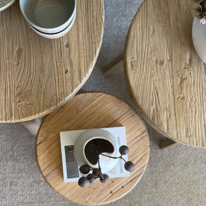 Round Elm Side Table - D660mm Living Furniture Beachwood Designs