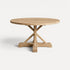Round Elm X-Base Dining Table D1800mm - Natural Dining Furniture Beachwood Designs 