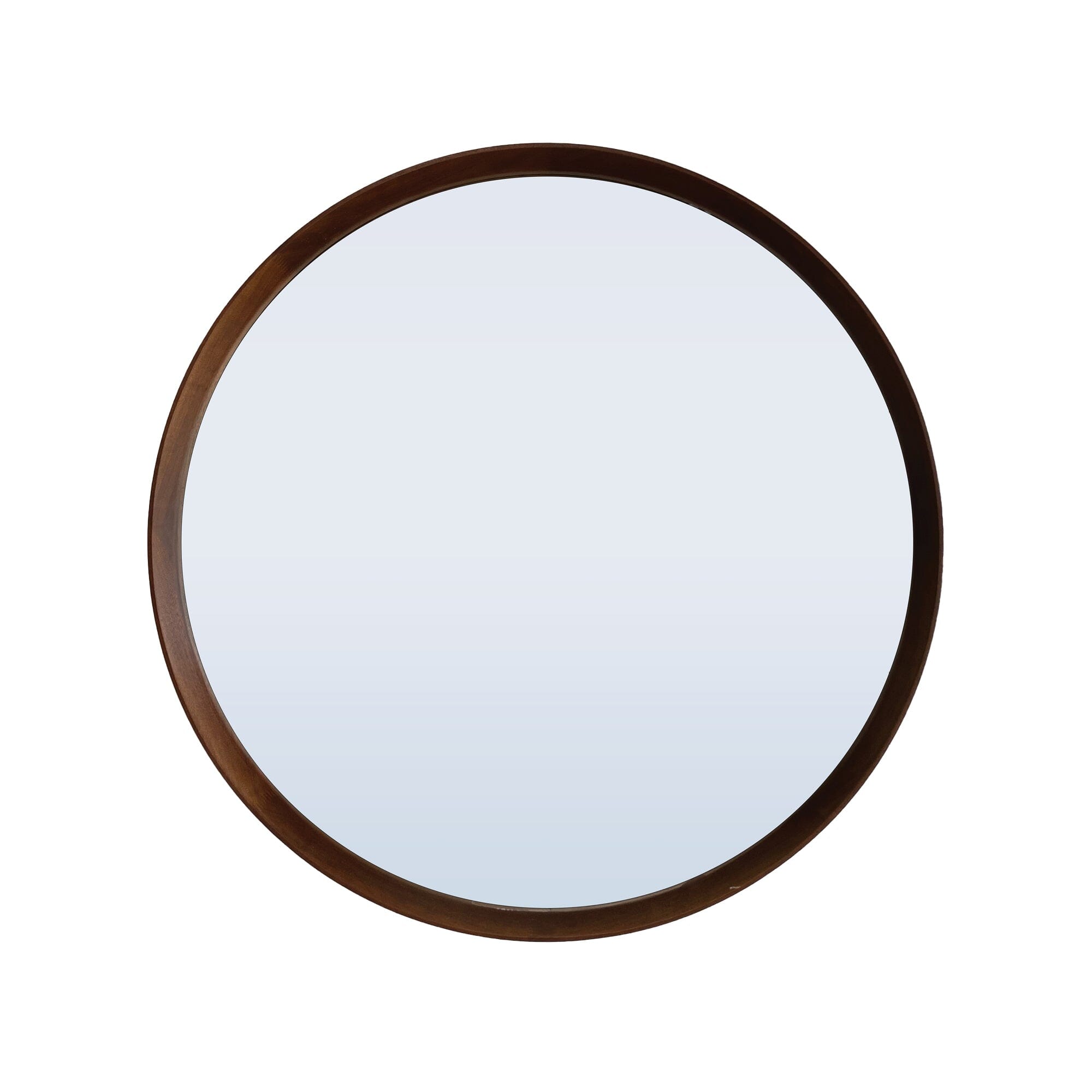 Round Hardwood Mirror 1000D - Walnut Homewares Beachwood Designs 