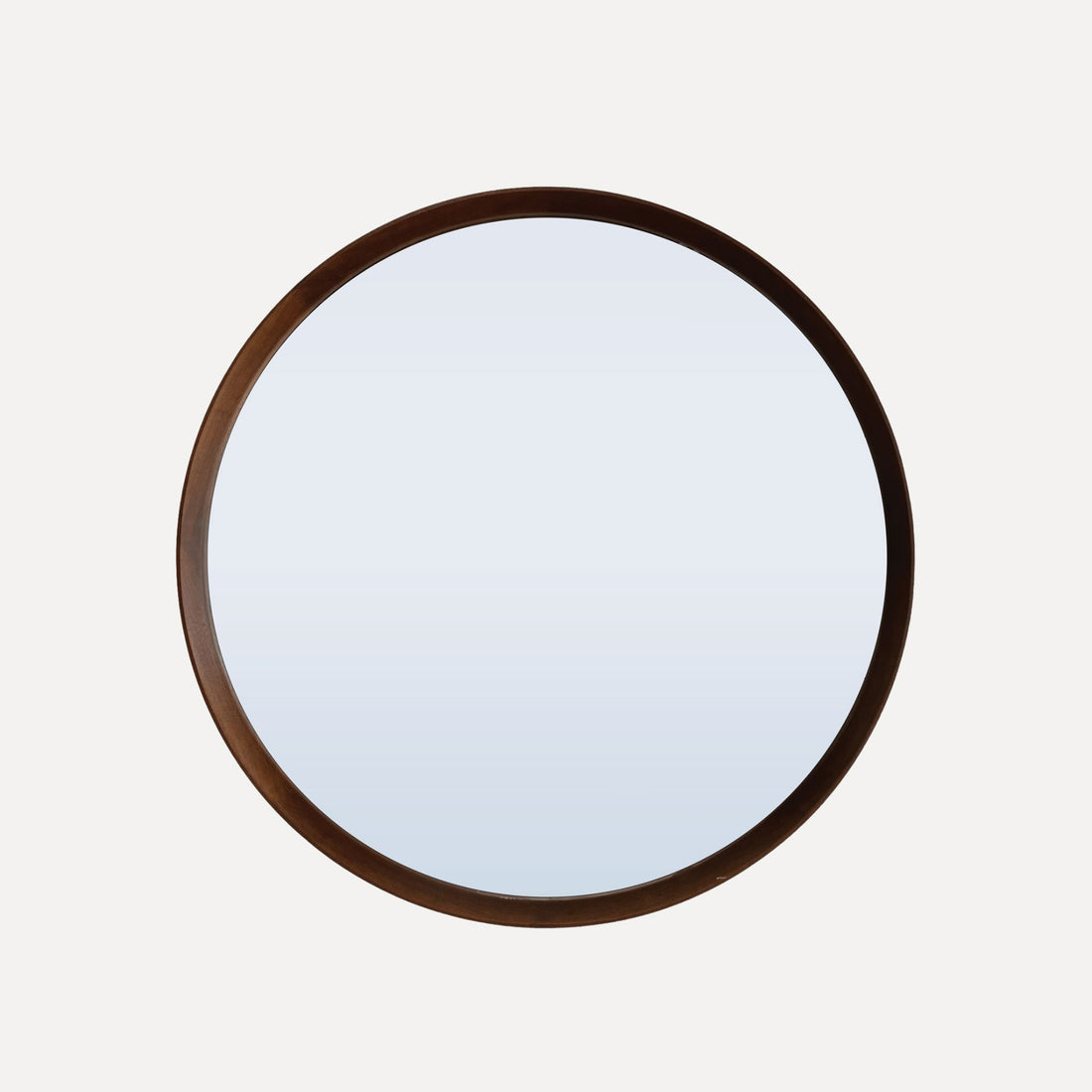 Round Hardwood Mirror 1000D - Walnut Homewares Beachwood Designs 