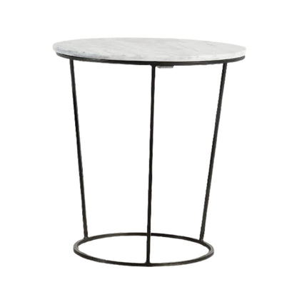 Round Marble Top Side Table - 400D Living Furniture Beachwood Designs